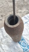 выстрел фугасной стальной гранаты.