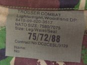 Штаны Trouser Combat Lightweight Woodland DP, 75/72/88, лёгкое б/у, армия ВС Великобритания
