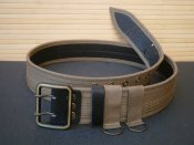 Ремінь офіцерський польовий ( стропа+шкіра) койот , 5 см х 110 см.