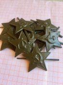 звезда на фуражку ссср зелёная - 10 штук