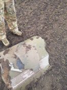 #1 Часть корпуса ракеты искандер-М с пластиковым вкладышем от кассетного боевого элемента