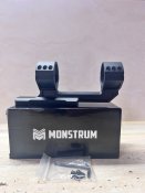 моноблок Monstrum 34 мм., Next Level Series Offset Scope Mount with Integrated Anti-Cant Level Bubble 20MOA.