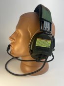 Активні військові навушники MSA Sordin military green з мікрофоном та підключенням до рації 000011