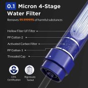 Фільтр для води Membrane Solutions WS02, 4х-ступеневий фільтр