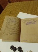 Военный билет 1939 года .
