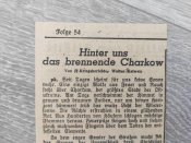 Вирізка-стаття з газети "Hinter uns das...
