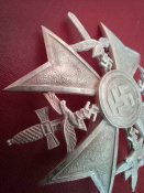 Испанский крест с мечами в серебре