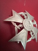 Испанский крест без мечей в серебре