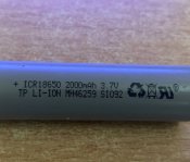 Акумулятор Li-Ion INR18650 3.7V 15C 2000mAh 30A