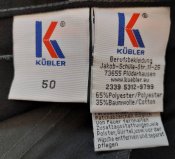 Шорты технические, рабочие, Kubler, размер 50, серые, склад, Германия