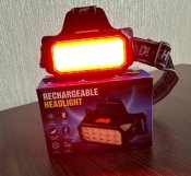 Налобний ліхтар із червоним світлом BL-008, з USB зарядкою