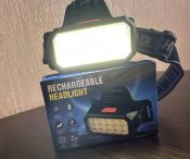 Налобний ліхтар із червоним світлом BL-008, з USB зарядкою