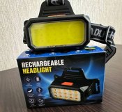 Налобний ліхтар із червоним світлом BL-008, з USB зарядкою