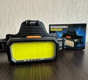 Налобний ліхтар із червоним світлом BL-008, з USB зарядкою