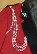Китель + штаны музыканта, аксельбант, погоны, размер 54-56, 1992 г, лёгкое б/у, Швейцария