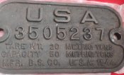 Шильда з Ленд-Лізовського вагону USA.
