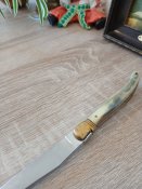 2з#10 Ніж легендарного бренду Laguiole France з накладками з рогу