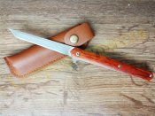 Нож складной M390 Brown на подшипниках Флиппер танто с чехлом
