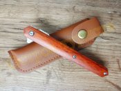 Нож складной M390 Brown на подшипниках Флиппер танто с чехлом
