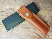 Нож складной M390 Brown на подшипниках Флиппер танто с чехлом