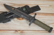 +Тактичний ніж з кресалом точилкою та компасом. Олива (1528)