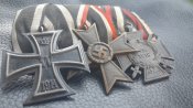 Колодка ветерана. Железный крест 2, КВК2, Гинденбург.