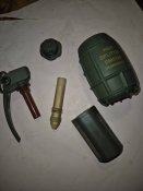 Немецкая граната DM 51 A2.  Макет.
