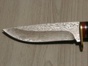Нож для охоты,рыбалки и туризма Damascus 21 см,рукоять из кости,лезо Дамаск з чехлом