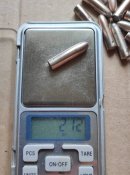 Пули 7.62 мельхиоровые тупоносие 105 шт.