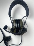 Активні навушники 3M Peltor XPI, Single com, Колір - Olive, NATO 4 pin, НОВІ + кнопка ПТТ NEXUS U94