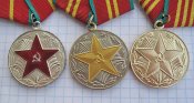 За безупречную службу в ВС СССР" 20,15,10 лет.
