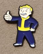 Enamel (Значок) Vault Boy (Fallout), metal, color, 2.5x3.0 cm, pin (1 шт.)