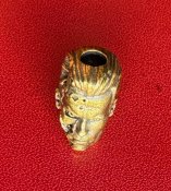 Намистина (бусина) "Gold Terminator Head" для плетіння темляків з паракорду