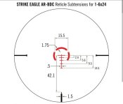 Приціл оптичний Vortex Strike Eagle 1-6x24 (AR-BDC IR) (без моноблока)