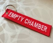 Брелок бирка «Empty Chamber» - вишита