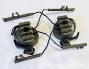 Кріплення з Picatinny для встановлення навушників Earmor, Peltor, Walkerʼs на шолом FAST - Army Green