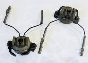 Кріплення з Picatinny для встановлення навушників Earmor, Peltor, Walkerʼs на шолом FAST - Army Green