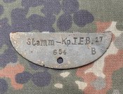 Жетон єгеря з 17-го Брауншвейського піхотного полку Вермахту (I.R. 17)