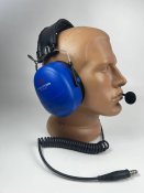 Навушники 3m peltor headset, навушники пілота 3m peltor, колір: синій
