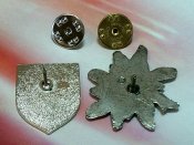 Едельвейс череп  - знак шпилька 2шт.