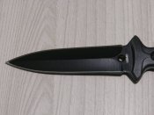Ніж Кинжал USMC Black 18 см,тактичний ніж Морської Піхоти США з пластиковими ножнами