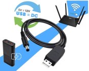 USB кабель живлення для роутера, модему 5v-12V (2.1mm x 5.5mm)