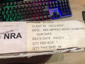 Сейф для зброї NRA з відбитком пальця