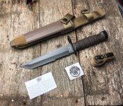 Ніж тактичний Ontario OKC 3S Bayonet, багнет-ніж танто з серрейтором Combat М16