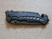 Туристичний Складний викидний ніж Boker Black Cobra з стропорізом,склобоєм,кліпса 20.5см