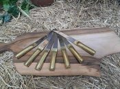 Ніж з шкіряним чохлом з гільзи 12.7 мм Browning