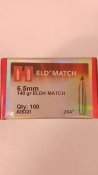Пуля Hornady ELD Match кал. 6.5 мм, 140 гр (100 шт)
