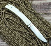 Marbles Work Knife White Smooth Bone