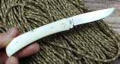 Marbles Work Knife White Smooth Bone