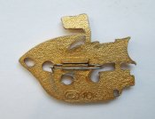 Парусник - корабль = значок - брошь = СССР - СРСР \)